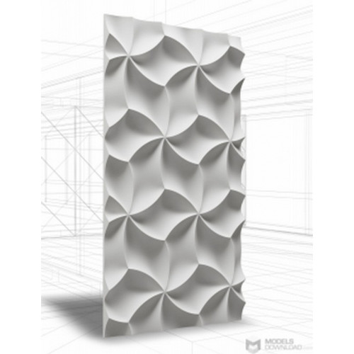 Loft-3D Dekor-29 beltéri festhető gipsz 3d dekor falpanel fehér