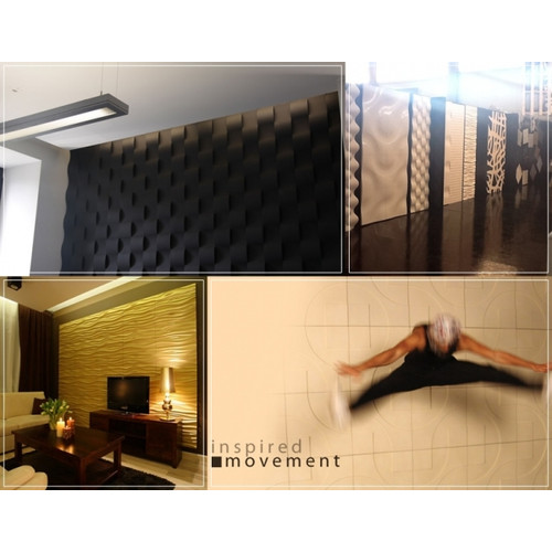 Loft-3D Dekor-30 beltéri festhető gipsz 3d dekor falpanel fehér