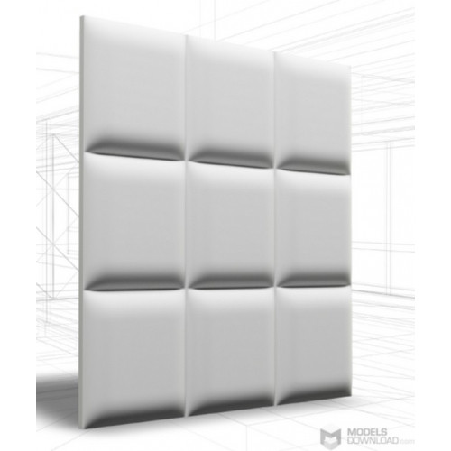 Loft-3D Dekor-30 beltéri festhető gipsz 3d dekor falpanel fehér