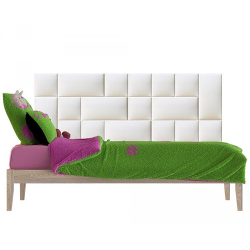 Műbőr falvédő-1 fehér modern falvédő faldekoráció (200x75 cm)