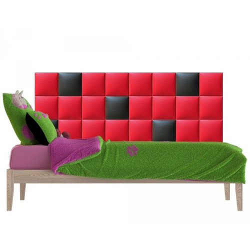 Műbőr falvédő-10 piros fekete falpanelek faldekoráció (200x75 cm) Műbőr falvédő-10 piros fekete falpanelek faldekoráció (200x75 cm)