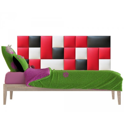 Műbőr falvédő-12 modern dekorpanel faldekoráció (200x75 cm) fehér, piros, fekete falpanelekből Műbőr falvédő-12 modern dekorpanel faldekoráció (200x75 cm) fehér, piros, fekete falpanelekből