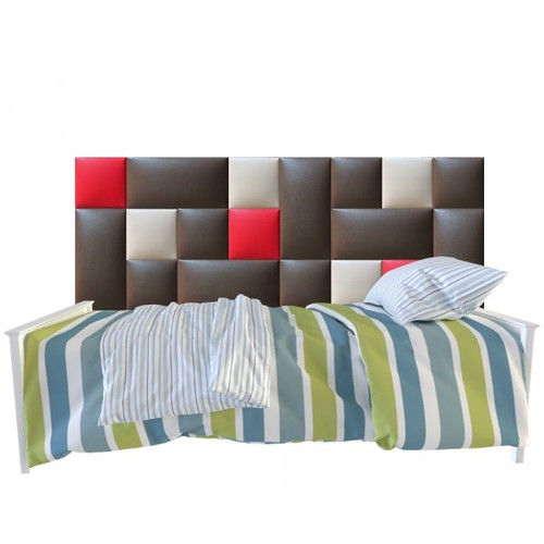 Műbőr falvédő-15 stílusos design faldekoráció (200x75 cm)