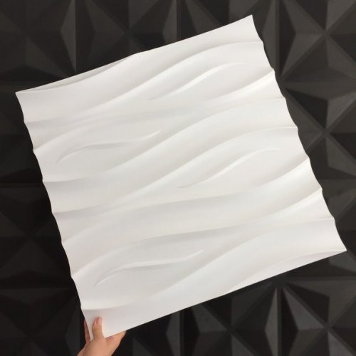 12 db MYWALL OCEAN hullámos fehér polisztirol 60x60 cm falpanel csomagajánlat