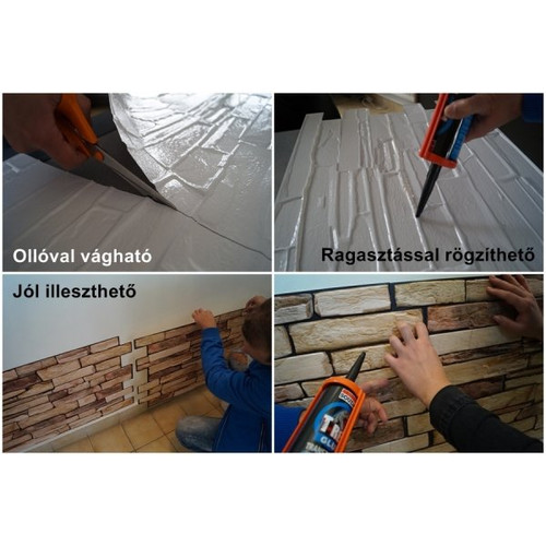 FLEXWALL PVC falpanel Bleached Oak világos tölgy 98x48cm, falburkolat