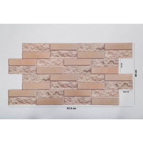 FLEXWALL PVC falpanel Facing Brick téglamintás, dizájn belső fali dekorációs 97,5×49 cm FLEXWALL PVC falpanel Facing Brick téglamintás, dizájn belső fali dekorációs 97,5×49 cm