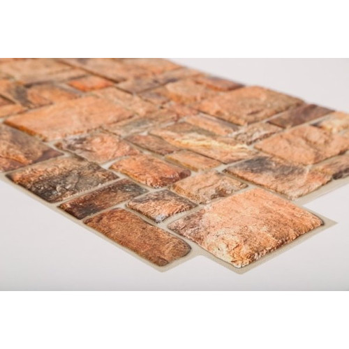 FLEXWALL PVC falpanel Natural Stone kő barna kőmintás 98x49,5 cm falburkolat FLEXWALL PVC falpanel Natural Stone kő barna kőmintás 98x49,5 cm falburkolat