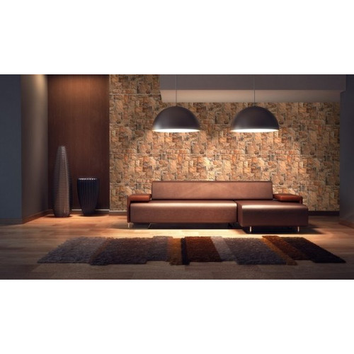 FLEXWALL PVC falpanel Natural Stone kő barna kőmintás 98x49,5 cm falburkolat FLEXWALL PVC falpanel Natural Stone kő barna kőmintás 98x49,5 cm falburkolat