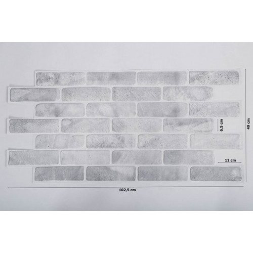 FLEXWALL PVC falpanel Old Brick Grey szürke tégla 102,5x49 cm, modern burkolat FLEXWALL PVC falpanel Old Brick Grey szürke tégla 102,5x49 cm, modern burkolat