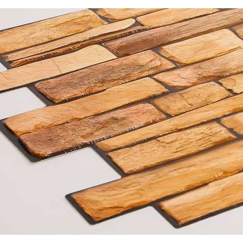 FLEXWALL PVC falburkolat Sandstone Slate palakő 98x49,5 cm, beltéri falipanel
