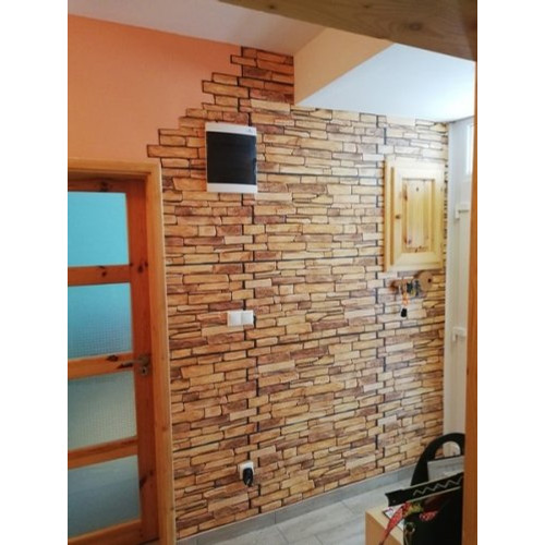 FLEXWALL PVC falburkolat Sandstone Slate palakő 98x49,5 cm, beltéri falipanel