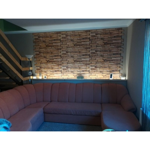 FLEXWALL PVC falburkolat Sandstone Slate palakő 98x49,5 cm, beltéri falipanel