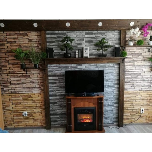 FLEXWALL PVC falburkolat Sandstone Slate palakő 98x49,5 cm, beltéri falipanel