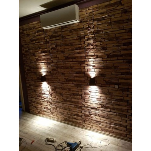 FLEXWALL PVC falburkolat Sandstone Slate palakő 98x49,5 cm, beltéri falipanel