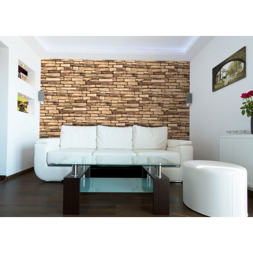 FLEXWALL PVC falburkolat Sandstone Slate palakő 98x49,5 cm, beltéri falipanel