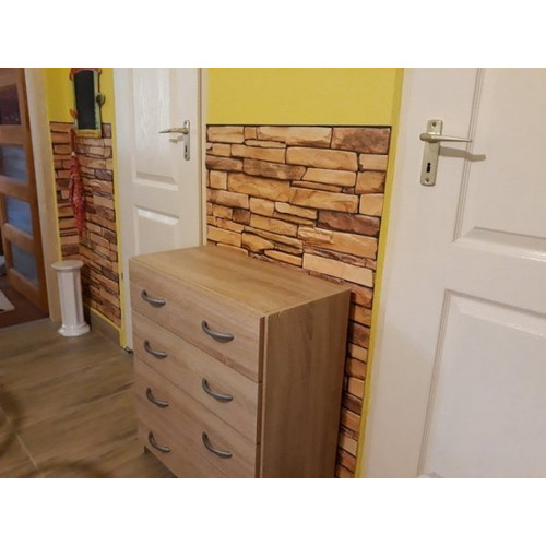 FLEXWALL PVC falburkolat Sandstone Slate palakő 98x49,5 cm, beltéri falipanel