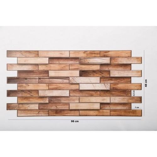 FLEXWALL PVC falpanel Walnut dió fa barna famintás 98x48 cm FLEXWALL PVC falpanel Walnut dió fa barna famintás 98x48 cm