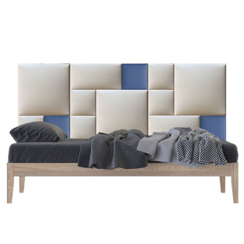 Beige és kék panelekből Műbőr falvédő-39 faldekoráció (200x75 cm) Beige és kék panelekből Műbőr falvédő-39 faldekoráció (200x75 cm)