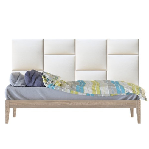 Fehér színű design Műbőr falvédő-50 faldekoráció ágy mellé (200x75 cm) Fehér színű design Műbőr falvédő-50 faldekoráció ágy mellé (200x75 cm)