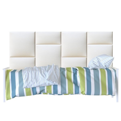 Fehér színű design Műbőr falvédő-50 faldekoráció ágy mellé (200x75 cm) Fehér színű design Műbőr falvédő-50 faldekoráció ágy mellé (200x75 cm)