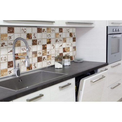 FLEXWALL PVC falburkolat Espresso konyhai kávés PVC falpanel, barna csempe 96,5x48,5 cm FLEXWALL PVC falburkolat Espresso konyhai kávés PVC falpanel, barna csempe 96,5x48,5 cm