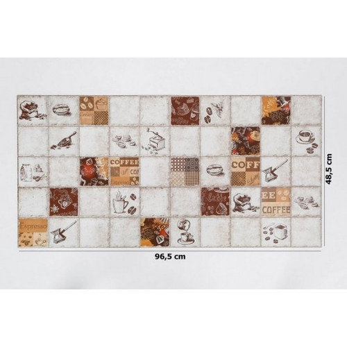 FLEXWALL PVC falburkolat Espresso konyhai kávés PVC falpanel, barna csempe 96,5x48,5 cm FLEXWALL PVC falburkolat Espresso konyhai kávés PVC falpanel, barna csempe 96,5x48,5 cm