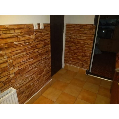 FLEXWALL PVC falpanel Karelian kőmintás barna 98×49,5 cm, beltéri falburkolat