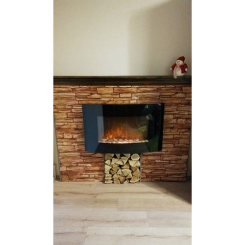 FLEXWALL PVC falpanel Karelian kőmintás barna 98×49,5 cm, beltéri falburkolat