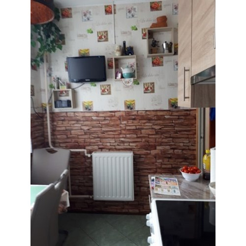 FLEXWALL PVC falpanel Karelian kőmintás barna 98×49,5 cm, beltéri falburkolat