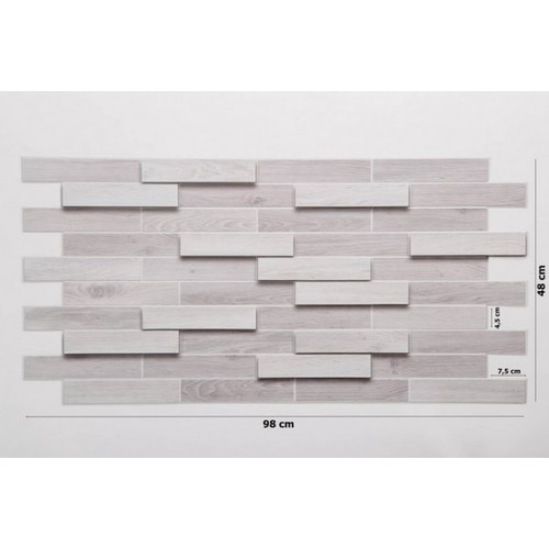 FLEXWALL PVC falpanel Parquet famintás beltéri 98x48cm, falburkolat