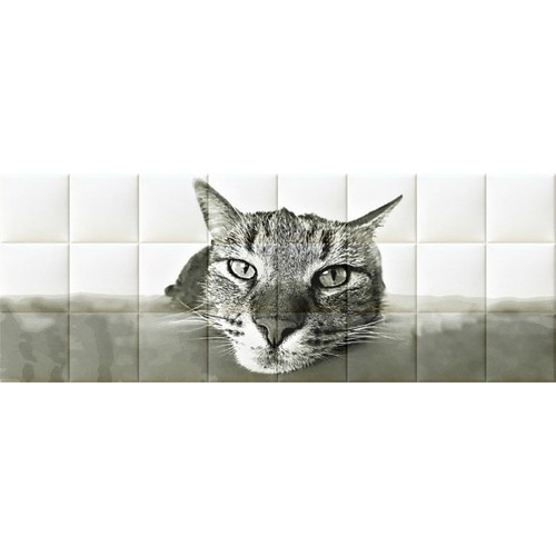 Cat cica macskás nyomtatott műbőr falvédő ágy mellé (200x75 cm)