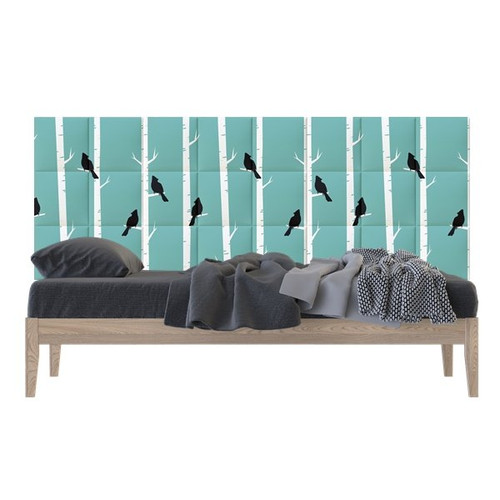 Madarak grafika nyomtatott műbőr falvédő (200x75 cm)