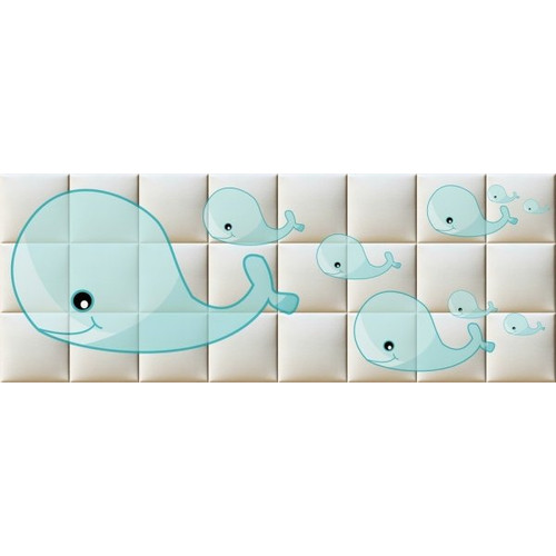 Kék bálna rajz illusztráció gyerekszoba nyomtatott műbőr babafalvédő, ágy mögé (200x75 cm) Kék bálna rajz illusztráció gyerekszoba nyomtatott műbőr babafalvédő, ágy mögé (200x75 cm)