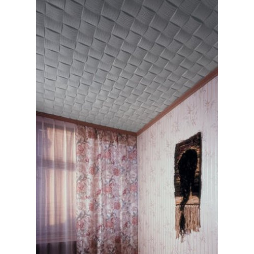 Álmennyezet - Marbet PARIS-2 modern EPS polisztirol festhető mennyezeti burkolólap (50x50cm) mennyezet burkolat Álmennyezet - Marbet PARIS-2 modern EPS polisztirol festhető mennyezeti burkolólap (50x50cm) mennyezet burkolat