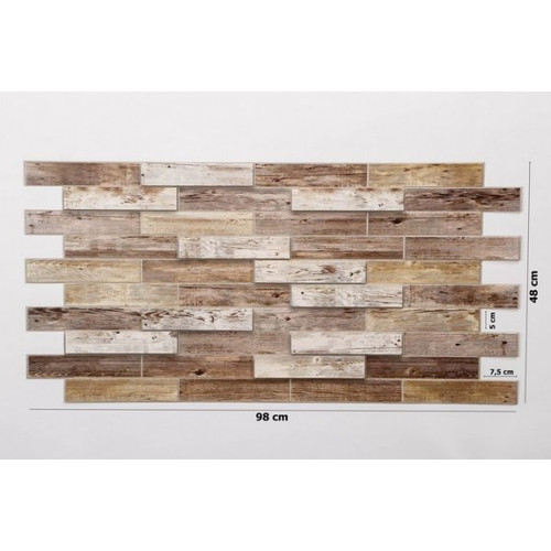 FLEXWALL PVC falpanel Dutch Oak holland tölgy barna 98x48 cm, falburkolat