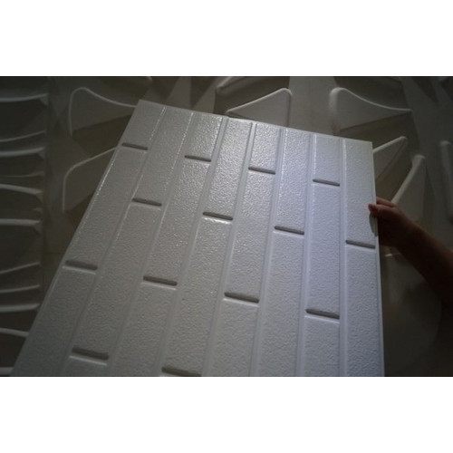 M-FLEX PVC dekor falburkolat téglamintás panel-3, műanyag fehér színben M-FLEX PVC dekor falburkolat téglamintás panel-3, műanyag fehér színben