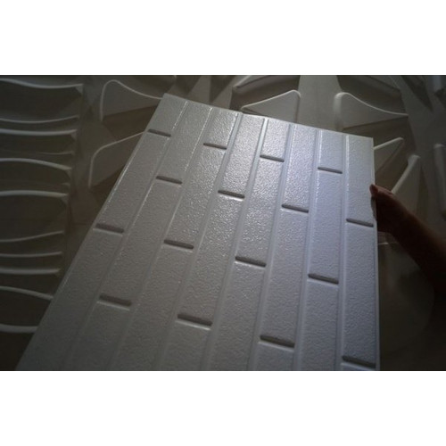 M-FLEX PVC dekor falburkolat téglamintás panel-3, műanyag fehér színben M-FLEX PVC dekor falburkolat téglamintás panel-3, műanyag fehér színben