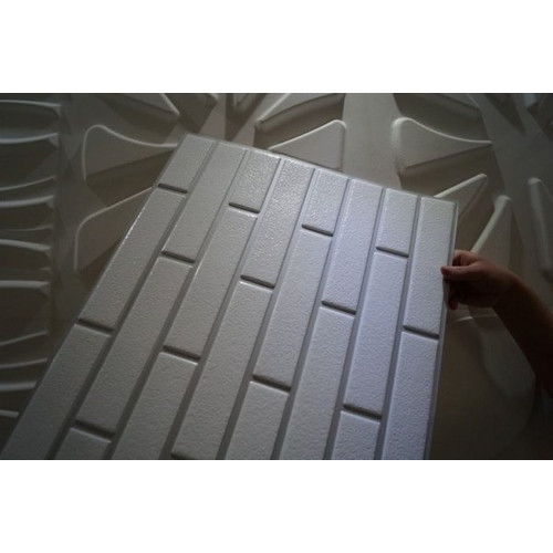 M-FLEX PVC dekor falpanel szürke fuga tégla panel-4 M-FLEX PVC dekor falpanel szürke fuga tégla panel-4