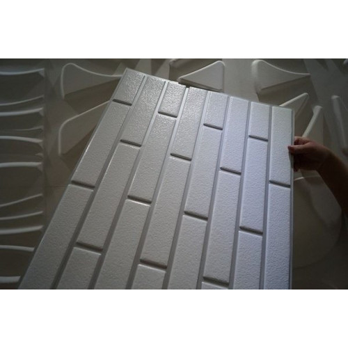 M-FLEX PVC dekor falpanel szürke fuga tégla panel-4 M-FLEX PVC dekor falpanel szürke fuga tégla panel-4