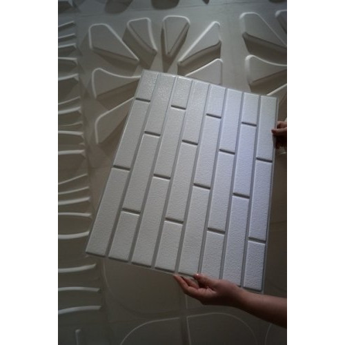 M-FLEX PVC dekor falpanel szürke fuga tégla panel-4 M-FLEX PVC dekor falpanel szürke fuga tégla panel-4