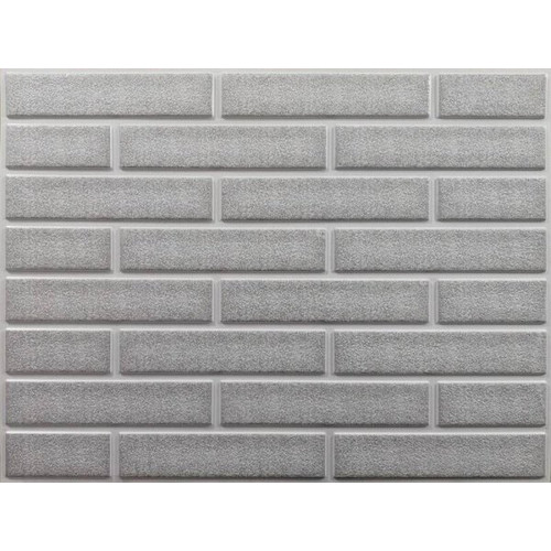 M-FLEX PVC falburkolat szürke tégla dekor panel-6, 3d falpanel műanyag burkolat