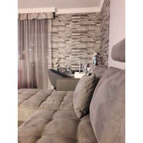 FLEXWALL PVC falpanel Grey Stone szürke kő PVC falpanel 98x49,5 cm, beltéri falburkolat FLEXWALL PVC falpanel Grey Stone szürke kő PVC falpanel 98x49,5 cm, beltéri falburkolat