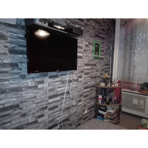 FLEXWALL PVC falpanel Grey Stone szürke kő PVC falpanel 98x49,5 cm, beltéri falburkolat FLEXWALL PVC falpanel Grey Stone szürke kő PVC falpanel 98x49,5 cm, beltéri falburkolat