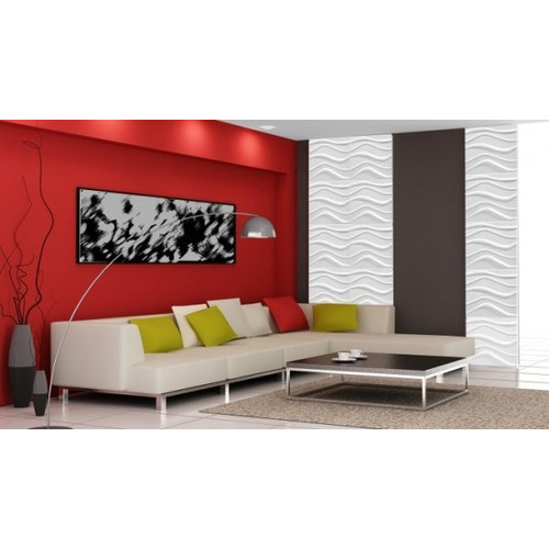 12 m2 Polistar Flow Hullám mintás fehér polisztirol 50x50 cm panel csomagajánlat 12 m2 Polistar Flow Hullám mintás fehér polisztirol 50x50 cm panel csomagajánlat