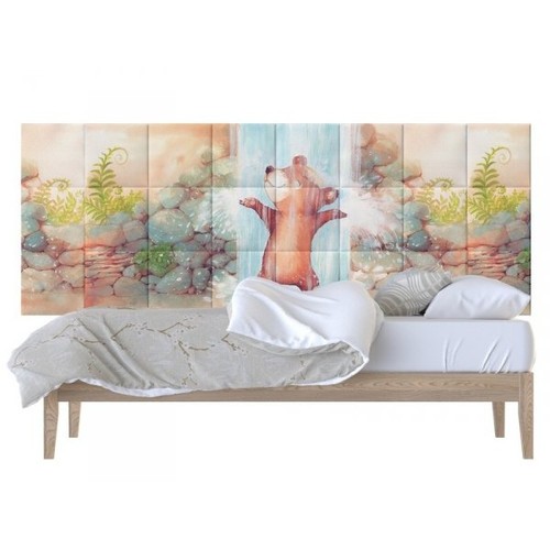 Gabillustrator-6 maci mese grafika 3d nyomtatott műbőr falvédő (200x75 cm)