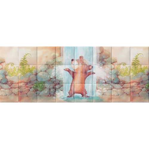 Gabillustrator-6 maci mese grafika 3d nyomtatott műbőr falvédő (200x75 cm)