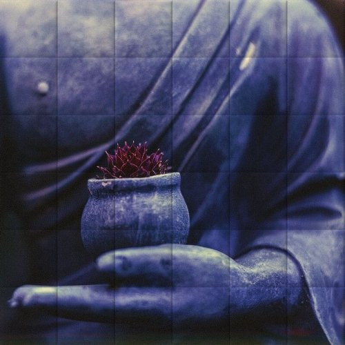 Buddha-2 KERMA-35 kék árnyalat nyomtatott műbőr falikép