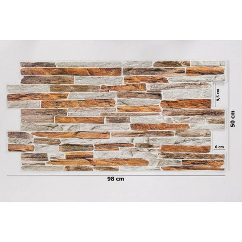 FLEXWALL PVC falpanel Gibraltar szeletelt kő 98x50 cm, beltéri burkolat FLEXWALL PVC falpanel Gibraltar szeletelt kő 98x50 cm, beltéri burkolat