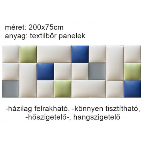 Műbőr falvédő-117 V-37 kárpitozott panel faldekoráció (200x75 cm)