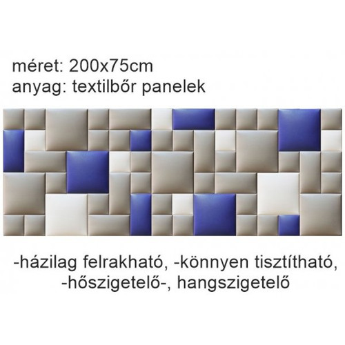 Műbőr falvédő-146 P-1 faldekoráció kompozíció (200x75 cm)